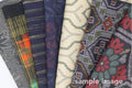 7  Assorted Winter Colors  Kimono Tsumugi Silk Fabric Scrap Set　FUYU
