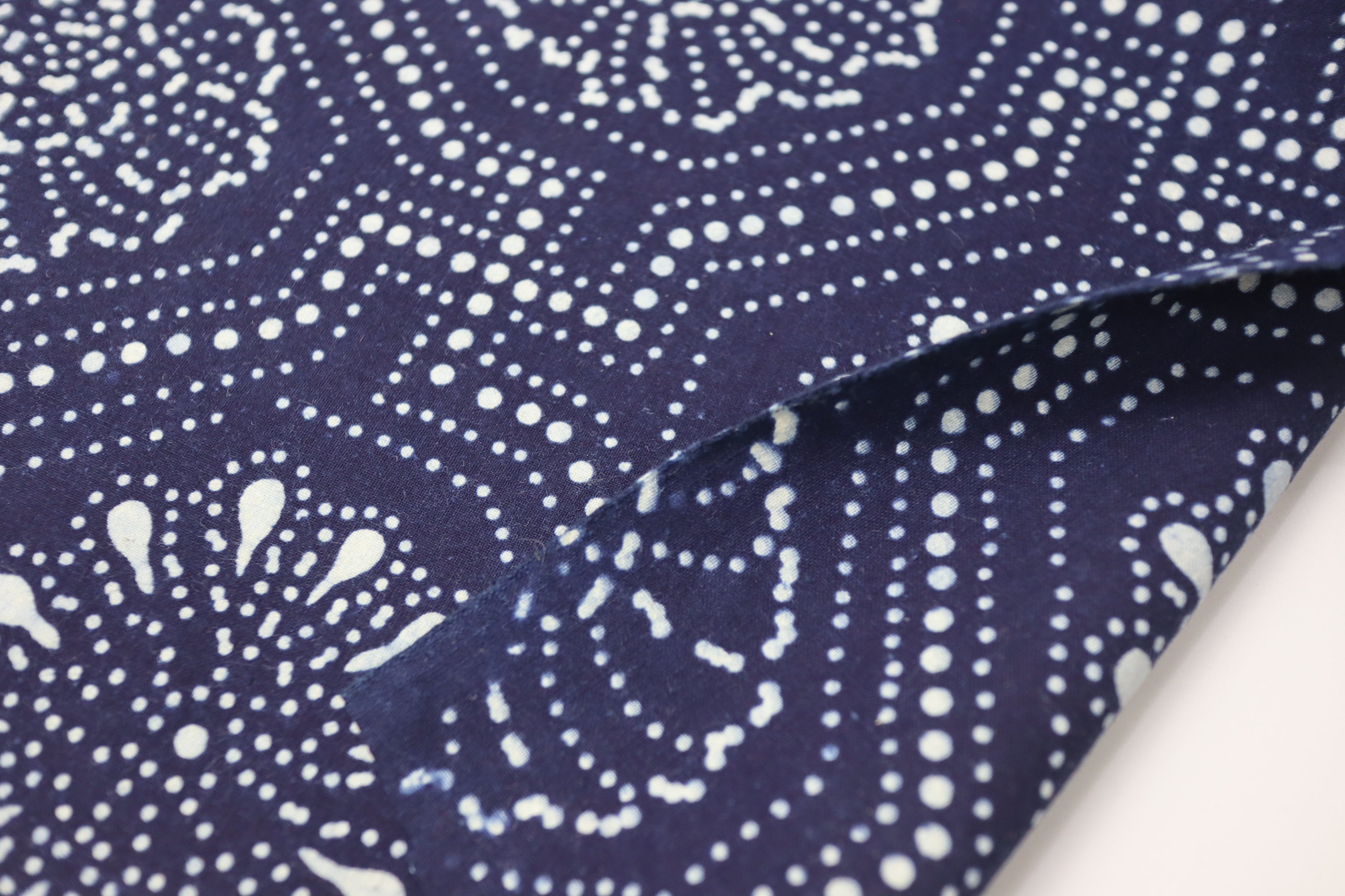 Japanese Indigo Fabric (Aizome) – Vintage Yukata / Kimono Cotton Textile for Quilting, Sewing & Craft – Authentic  Blue Cloth