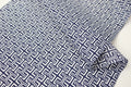 Japanese Cotton Fabric – Deadstock Yukata / kimono  Cotton Textile Geometric Pattern for Quilting, Sewing & Craft – Authentic Hand-Dyed Blue Cloth