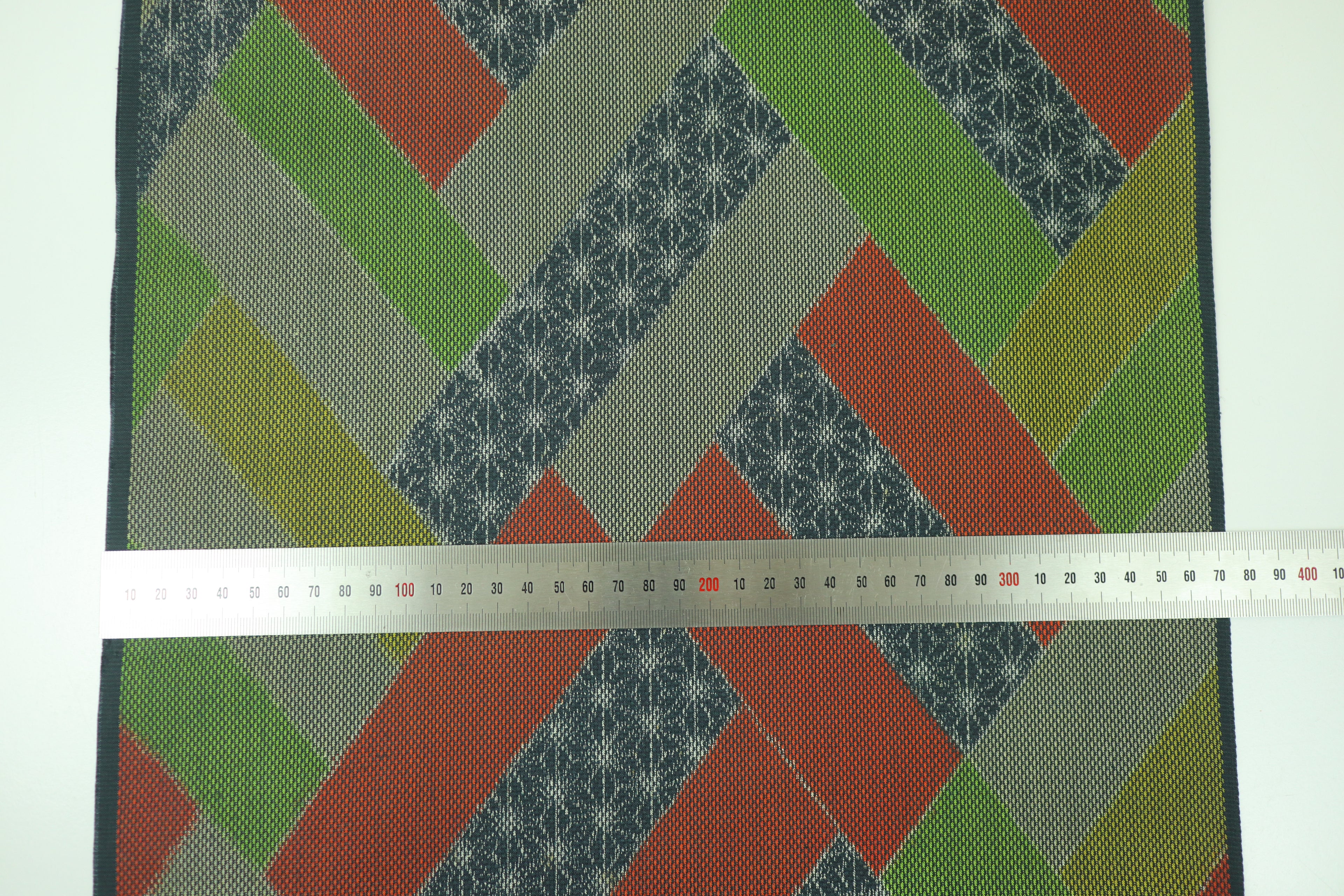 Japanese Oshima Tsumugi Silk Fabric (Multicolor Patchwork-Style Pattern)