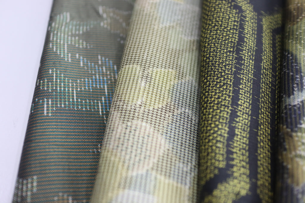 Vintage Japanese Tsumugi Silk Fabric Scrap Set (5 Pieces) -TSET009
