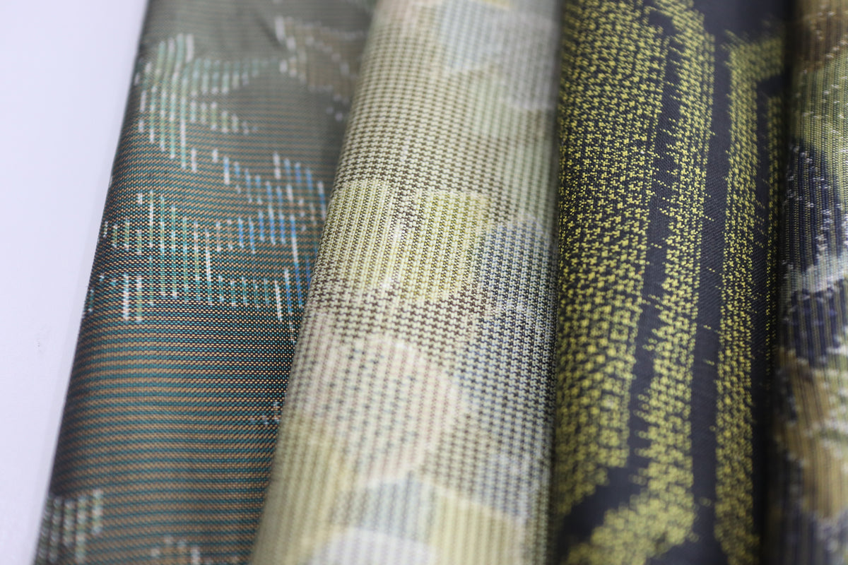 Vintage Japanese Tsumugi Silk Fabric Scrap Set (5 Pieces) -TSET009