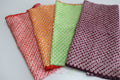 Vintage Japanese Sou Shibori Silk Fabric Scrap Set (4 Pieces) -SSET005