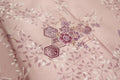 Vintage Japanese Silk Kimono Fabric Panel  - Rusty Pink Purple Kikko Shippou and Flower pattern