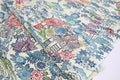 Vintage Japanese Silk Kimono Fabric Panel  - Bingata Chayatsuji patten